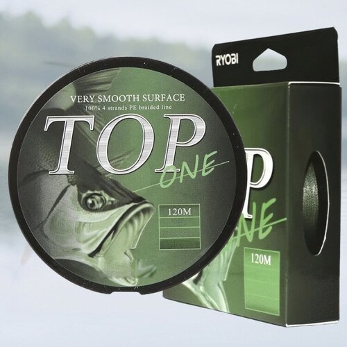 Шнур Ryobi TOP PE4X-120M 0.4/d-0.105mm Dark green