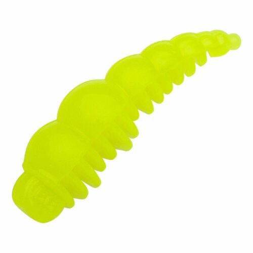 Силиконовая приманка для рыбалки Boroda Baits Larva 1,4' #Лимонный, личинка на щуку, окуня, судака