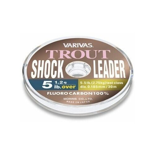 Varivas Леска флюорокарбон VARIVAS TROUT SHOCK LEADER FLUORO (VTSLF30-06 (30 м 0,128мм) )