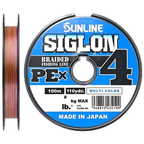 Шнур Sunline SIGLON PE4 100M (Multicolor) #1.2/20LB