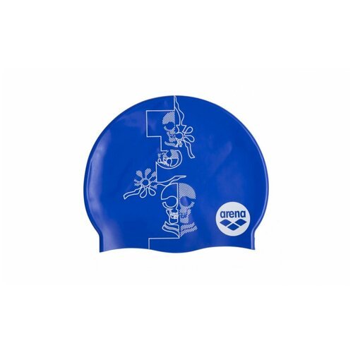 Шапочка для плавания ARENA Print Junior (голубой-желтый с буквами) 94171/800