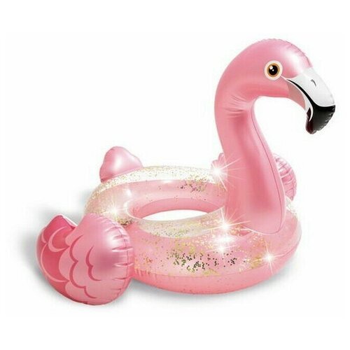 Круг надувной INTEX Glitter Flamingo Tube (Блестящий Фламинго), от 9 лет, 99x89x71см, 1 шт