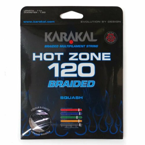 Струна для сквоша Karakal 11m Hot Zone, Black, 1.20