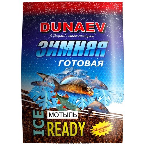 Зимняя готовая прикормка / Dunaev Ice Ready/ Мотыль 0,5кг