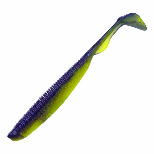 Силиконовая приманка для рыбалки KrakBait Gicon 5,8' #02 Purple Lime, виброхвост на щуку, окуня, судака