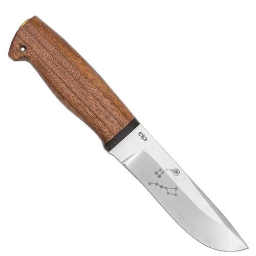 Нож 'Полярный' от бренда 'АИР Златоуст' с рукоятью из ореха