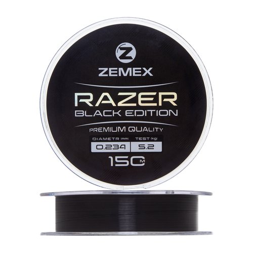 Леска для рыбалки Zemex Razer Black Edition 0,234мм 150м (black)