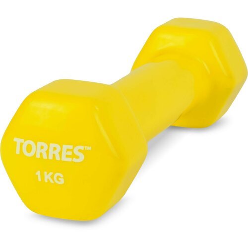 Гантель TORRES PL522202, вес 1 кг, 1 шт