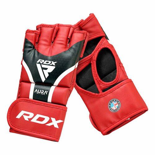 Перчатки для MMA RDX GRAPPLING AURA PLUS T-17, р. M красный, черный