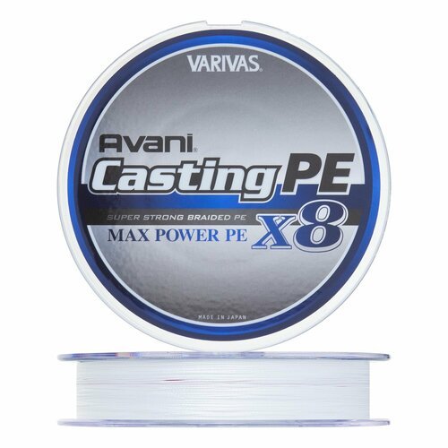 Шнур плетеный Varivas Avani Casting PE Max Power X8 #5,0 0,370мм 400м (white)