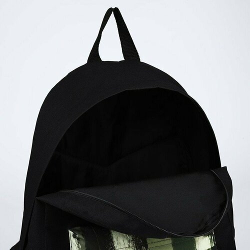 Рюкзак текстильный Хаки, с карманом, 30х12х40см, цвет чёрный, зелёный (комплект из 2 шт)