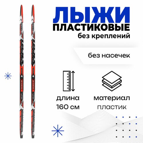 Лыжи пластиковые бренд ЦСТ, длина лыж 160 см, цвет микс
