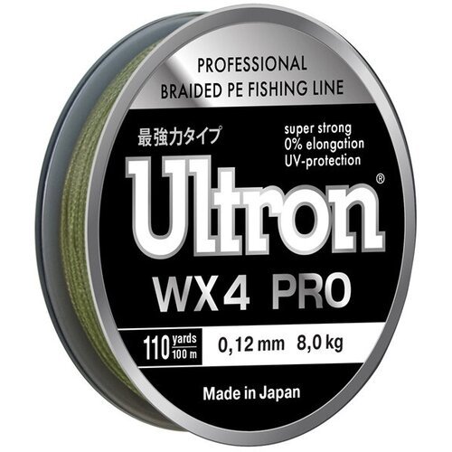 Шнур Ultron WX4 PRO (Диаметр(мм):0,19 | Длина(м):137 | Тест(кг):13 | хаки |)