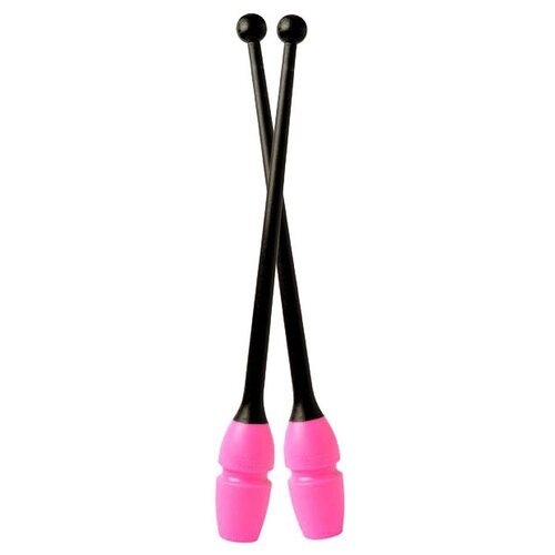 Булава для художественной гимнастики PASTORELLI MASHA сборная, 41 см, розовый/черный