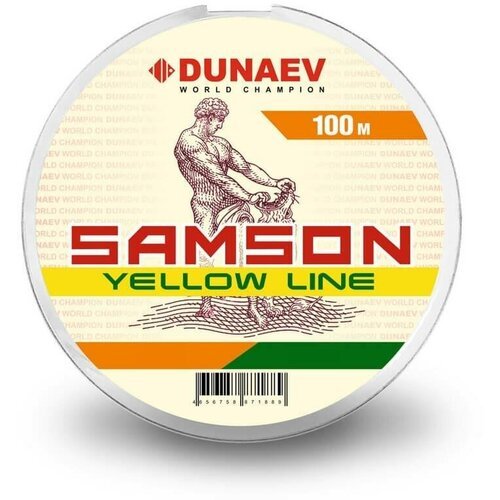 Леска Dunaev Samson Yellow line 100м/0.38мм/10 кг