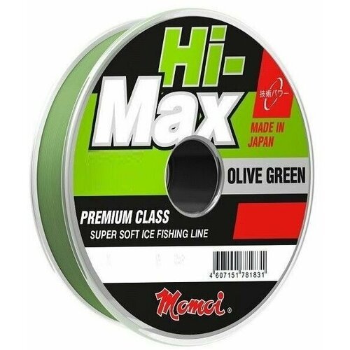Монофильная леска для рыбалки Momoi Hi-Max Olive Green 0,35 мм, 13,0 кг, 100 м, оливковая, 3 штуки