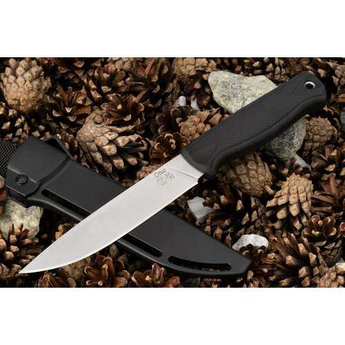 Нож 'Отус' (сталь AUS-8, черный, эластрон)