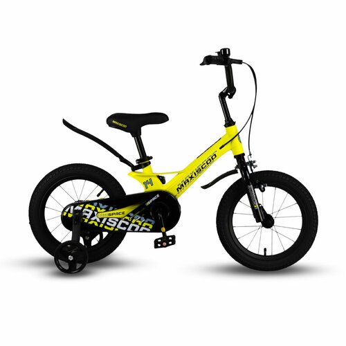 Детский велосипед Maxiscoo Space Стандарт Плюс 14, год 2024, цвет Желтый