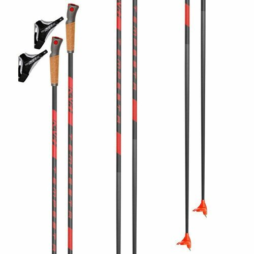 Палки лыжные KV+ TEMPESTA Clip 100% Carbon, 23P006, 135 см.
