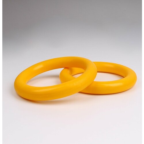 Гимнастические кольца круглые без шнура 2 шт. желтые