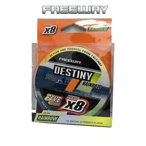 Шнур плетеный FWx8 DESTINY RAINBOW (multicolor) 0.20 LB29 13kg