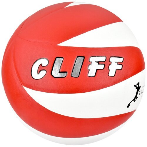 Мяч волейбольный CLIFF SU-028R-12, 5 размер, PU, бело-красный