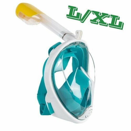 Подводная маска для снорклинга EasyBreath L/XL, зеленая