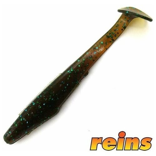 Силиконовая приманка REINS ROCKVIBE SHINER 4' Цв. 565-Motor Oil Green Flake