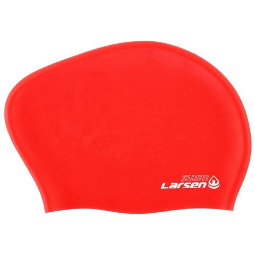Шапочка плавательная для длинных волос Larsen SC804 красный