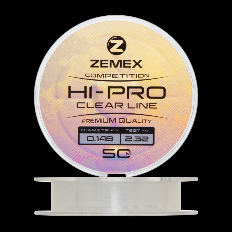 Леска монофильная Zemex Hi-Pro Competition Line 0,148мм 50м (clear)