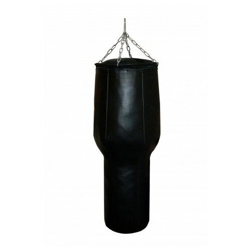 Боксёрский мешок подвесной фигурный 'Гильза' (натуральная кожа), 180 см, 65 кг, чёрный