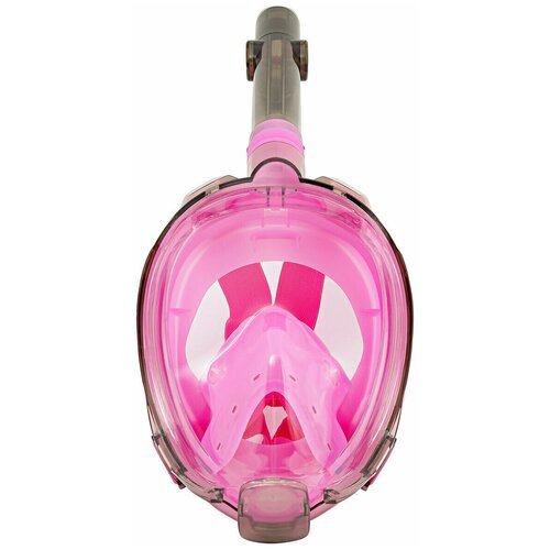 Полнолицевая маска для плавания (снорклинга) SARGAN Галактика Премиум цвет розовый/прозрачный (S/M)