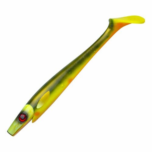 Силиконовая приманка для рыбалки Strike Pro Pig Shad 230мм #MN2 Elritsa, виброхвост на щуку, окуня, судака