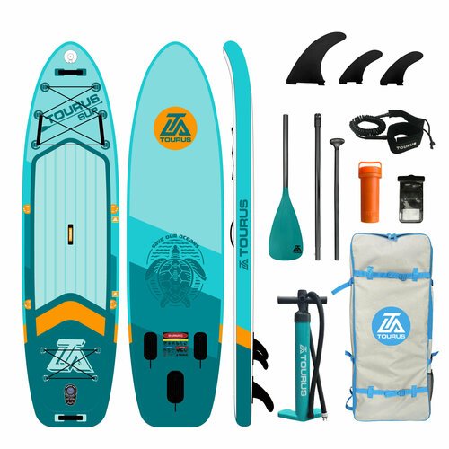 Надувная серфинг доска SUP board TOURUS 10.6 TS-MG02 2023 (320х81х15 см) с рюкзаком, веслом, насосом и страховочным лишем