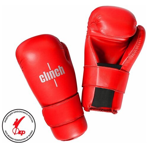 Перчатки полуконтакт Clinch Semi Contact Gloves Kick красные (размер M)