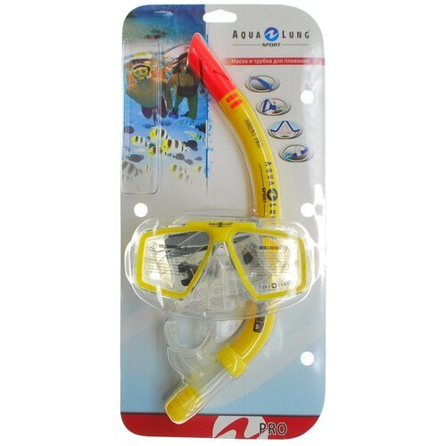 Aqualung Sport Комплект для плавания маска Козюмель Про + трубка Аирент Про Желтый