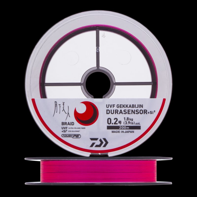 Шнур плетеный Daiwa UVF Gekkabijin DuraSensor +Si2 #0,2 0,074мм 200м (sakura pink)