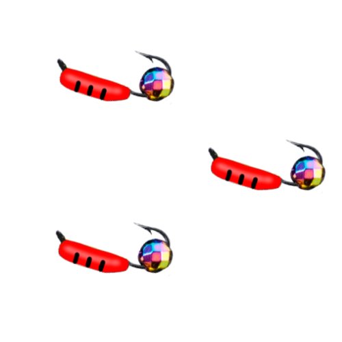 GRFish, мормышка Столбик с гран. шариком 'Хамелеон' (красный) d=2.5mm, уп.10 штук