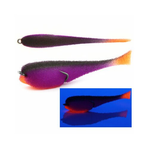 Классическая Поролоновая рыбка с поджатым двойником 12 см, цв. 21, 3 шт/упак