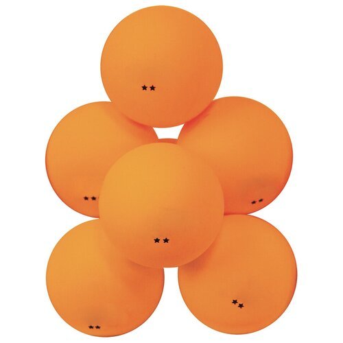 Мячи для настольного тенниса атеми Atemi 2*, пластик, 40+, оранж, 6 шт, Atb201