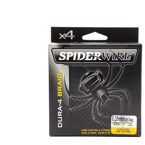 Плетеная леска Spiderwire Dura4 Braid Ярко-желтая 150 м. 0,35 мм. 35 кг. Yel (1450411)