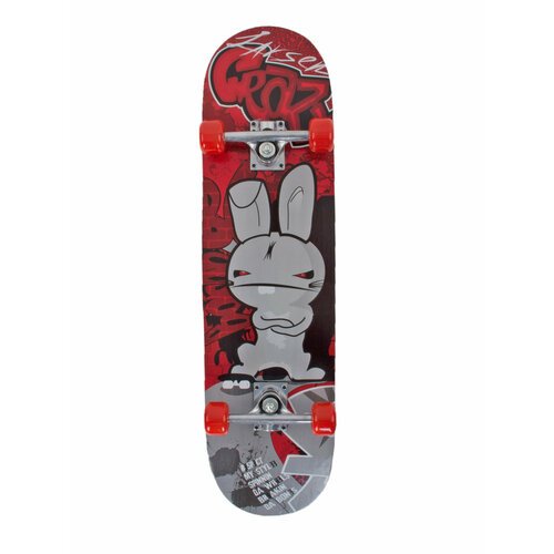 Детский скейтборд Larsen City 1, 31x8, красный/серый