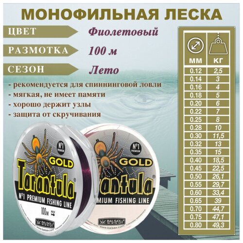 Леска Balsax Tarantula Gold 0.20 100м