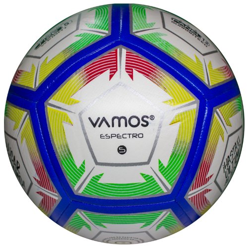 Мяч футбольный VAMOS ESPECTRO №5 тренировочный, бело-сине-желто-красно-зеленый