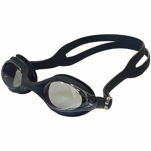 Очки для плавания SPORTEX взрослые, силикон, ТПУ (черный)