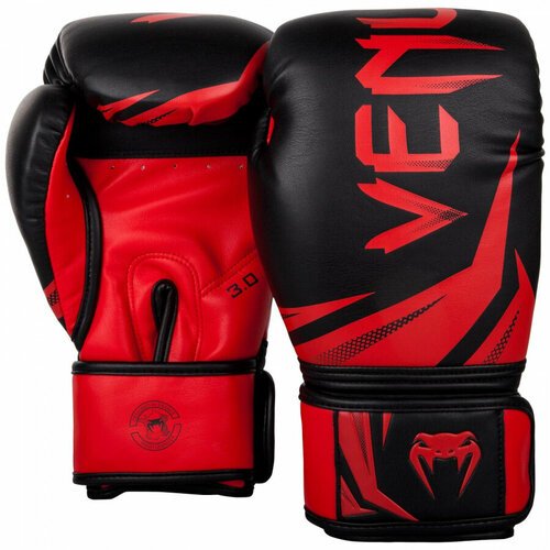 Venum боксерские тренировочные перчатки Challenger 3.0 черно- красные (Синтетическая кожа, Venum, 10 унций, Франция, Черно-красный) 10 унций