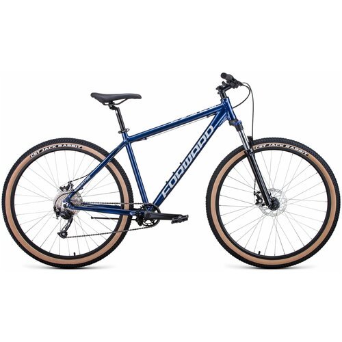 Велосипед FORWARD BURAN 29 2.0 DISC (29' 9 ск. рост. 19') 2021, синий/серебристый