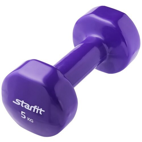 Гантель виниловая STARFIT DB-101 5 кг (фиолетовая)