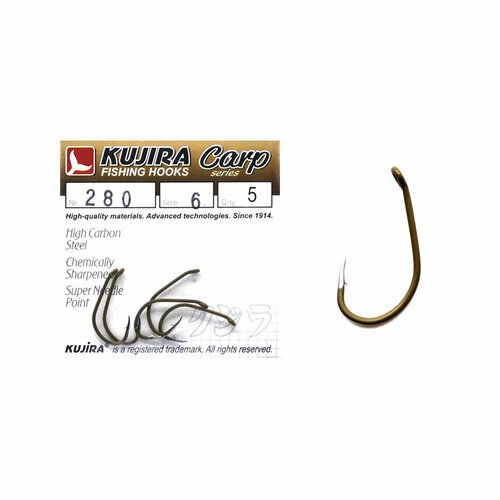 Крючки Kujira Carp 280OL №6 (5шт)