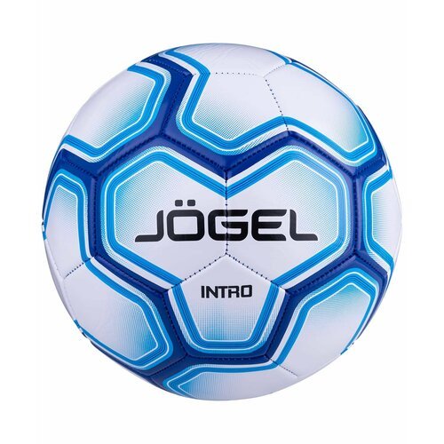 Мяч футбольный Jogel Intro 5, белый/синий